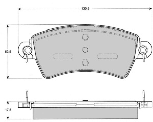 Brake pad set front Peugeot 206/306; Citroen Xsara
