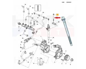 Fuel injector clamping bolt OEM Citroen/Peugeot/Opel 1,5BlueHDi  DV5