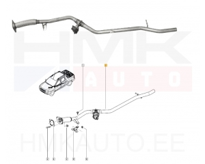 Exhaust pipe with valve OEM Dacia Duster
