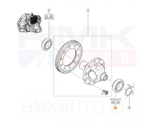 Gearbox bearing (differential left) 38,5x67x16,64 OEM Renault