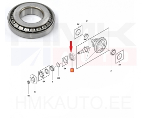Differential bearing OEM Renault Master III (RWD)