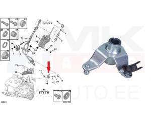 Gear linkage cable return control pivot Citroen Jumper/Peugeot Boxer/Fiat Ducato 06-