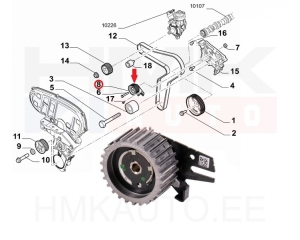 Timing belt tensioner pulley OEM Fiat Ducato 2,2D 2021-