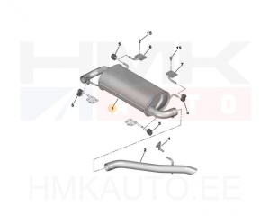Exhaust pipe middle Jumper/Boxer/Ducato 2011- 2,2HDI Euro5
