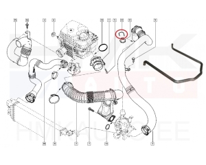 Turboputken puristin Renault Master / Opel Movano 2,3DCI 2010-