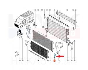 Дефлектор воздуха радиатора нижний левый OEM Renault Master 2019-