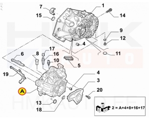 Gearbox case rear OEM Ducato 2,3JTD