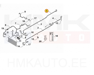 Трубка кондиционера задний OEM Renault Trafic III 2014-  (R1234yf)