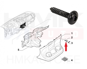 Fitting screw , dashboard Jumper/Boxer/Ducato 