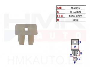 Tüübel (kruvi pesa) OEM Citroen Jumper/Peugeot Boxer/Fiat Ducato 2006-