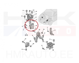Engine mounting bracket right OEM Citroen C4 Aircross/Peugeot 4008 2,0 4B11