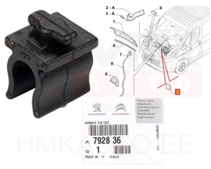 Agrafe de fix barre de capot OEM Jumper/Boxer/Ducato 06-