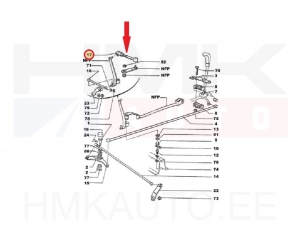 Gear lever linkage rod OEM Peugeot 205