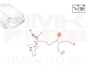 Wiring harness, tailgate OEM Peugeot 407 