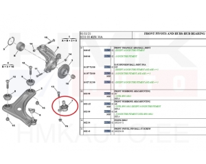 Rotule de bras suspension OEM Citroen C2,C3/Peugeot 1007