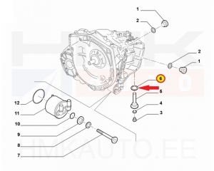 Уплотнительное кольцо маслосливной пробки OEM Citroen/Peugeot AT6/AM6 АКПП