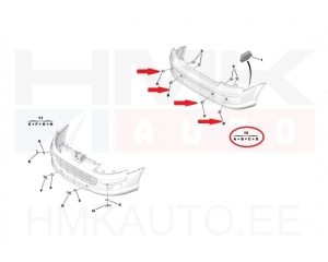 Parking sensor mounting bracket (set 4pcs.) OEM Peugeot 407