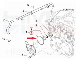 Crankcase ventilation valve seal OEM Jumper/Boxer/Ducato/Daily 3,0HDI