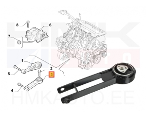 Engine mounting rear Fiat Ducato 2,0/2,3JTD 2011-