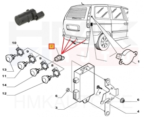 Parking sensor OEM C3,C4,C8/Peugeot 807/Fiat Ulysse