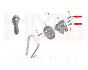 Болт крепления насоса гидравлического усилителя руля OEM Citroen/Peugeot/Fiat