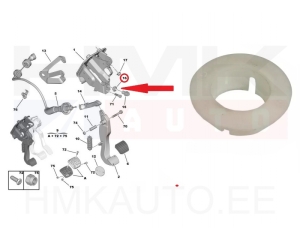Brake light sensor retaining clip OEM Citroen/Peugeot/Fiat