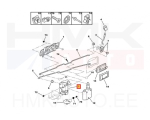 SOODUS!!! Ukselukusti tagauksele, vasak OEM Peugeot 106,405