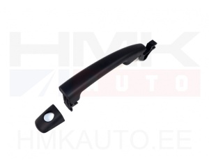 Poignée de porte avant, extérieure gauche OEM Citroen C4,C6/Peugeot 407 (à peindre avec trou barillet)