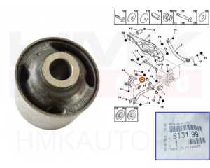 Tagasilla pikivarda eesmine puks OEM Peugeot 406