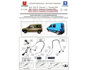 Vetokoukun johtosarja OEM Citroen Berlingo/Peugeot Partner -2008