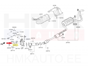 Pakokaasun paineanturin putki OEM Hyundai/KIA 1,6CRDi 12- Euro5