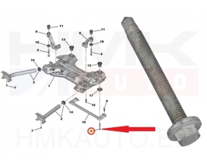 Subframe fixing bolt M14x2,00 OEM Peugeot/Citroen 