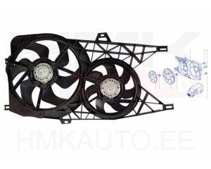 Radiator cooling fan with frame Renault Trafic/Opel Vivaro 2,0/2,5dCi 2006-