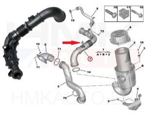 Intake air pipe OEM Jumper/Boxer/Ducato 2014-