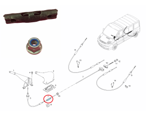Connecteur du câble du frein à main OEM Renault Trafic II 01-
