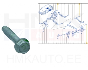Rear axle control arm bolt OEM Renault Kadjar,Koleos / Nissan Qashqai