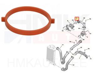 Turbon ahtoputken tiiviste Citroen/Peugeot 1,5BlueHDi  DV5RE