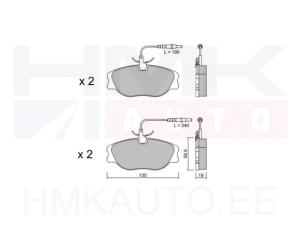 Piduriklotside komplekt eesmine Jumpy/Expert/Scudo/806