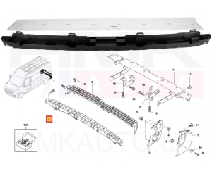 Shock absorber, rear bumper OEM Renault Master III 2010-