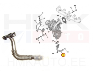 Turbon paluuputki OEM Citroen/Peugeot 1,5BlueHDI D5VR