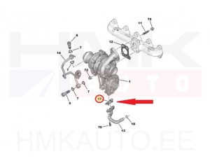 Joint retour d'huile de turbo OEM Citroen/Peugeot 1,5BlueHDI DV5R