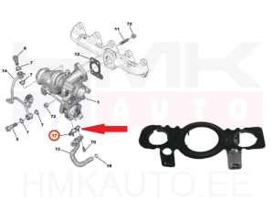 Joint retour d'huile de turbo OEM Citroen/Peugeot 1,5BlueHDI DV5R