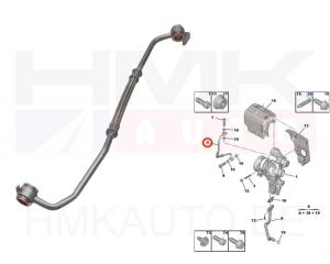 Conduite d'huile turbocompresseur OEM Citroen/Peugeot 1,2THP