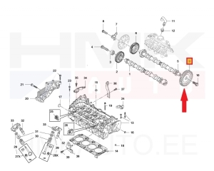 Polttoainepumpun hammaspyörä nokka-akselille OEM Renault Master 2,3DCi 2014-