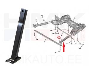 Sillaraami pikendus vasak OEM C3 Picasso/C3 Aircross