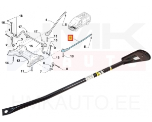 Subframe support rod left OEM Renault Trafic II,III