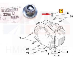 Bouchon d'huile supérieur pour transmission automatique OEM Citroën/Peugeot AM6/AM8