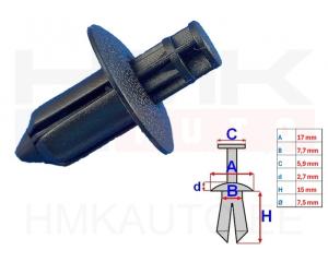 Kiinnike 7,5mm Toyota/Volvo (1kpl.)