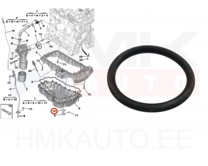 Rondelle d'étanchéité, vis de vidange d'huile 30x3,5 OEM Citroen/Peugeot