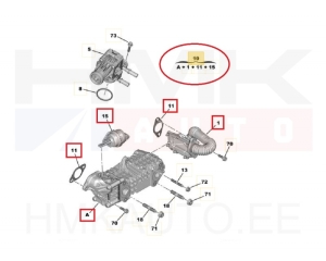 EGR jahutusradiaator OEM Citroen/Peugeot/Fiat/Opel 1,5BlueHDi  DV5R 2018-